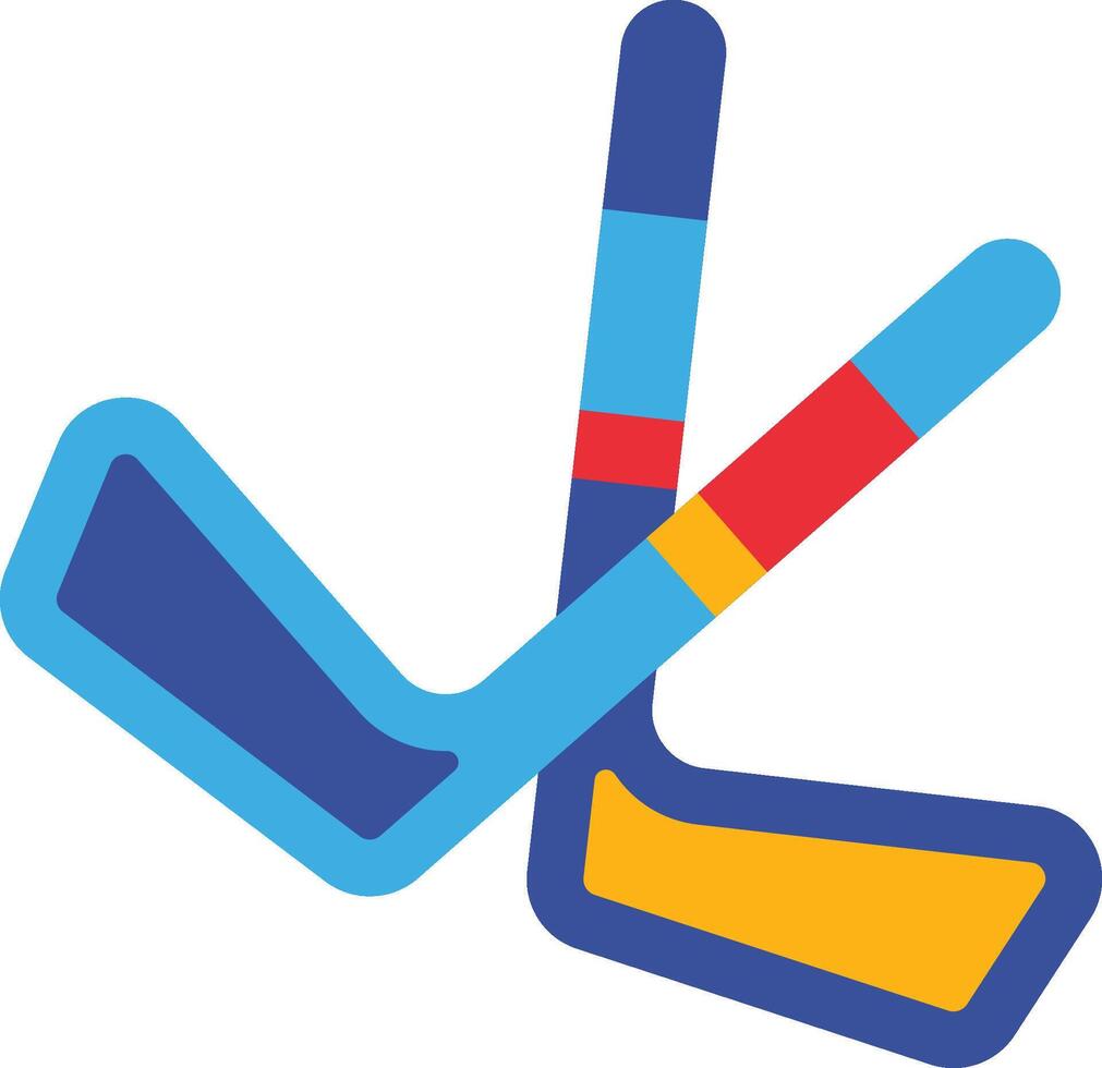 Hokey Icon. Hockey stick and puck icon vector