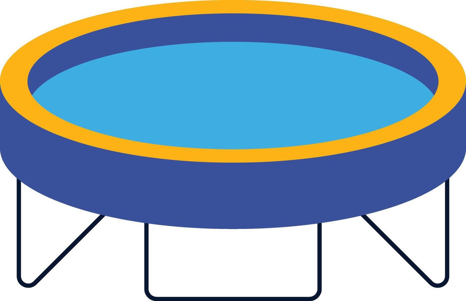 Trampoline Icon. Jumping trampoline icon vector