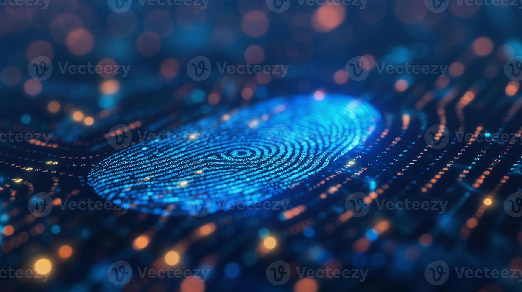 AI generated Fingerprint Authentication for Secure Banking App Access photo