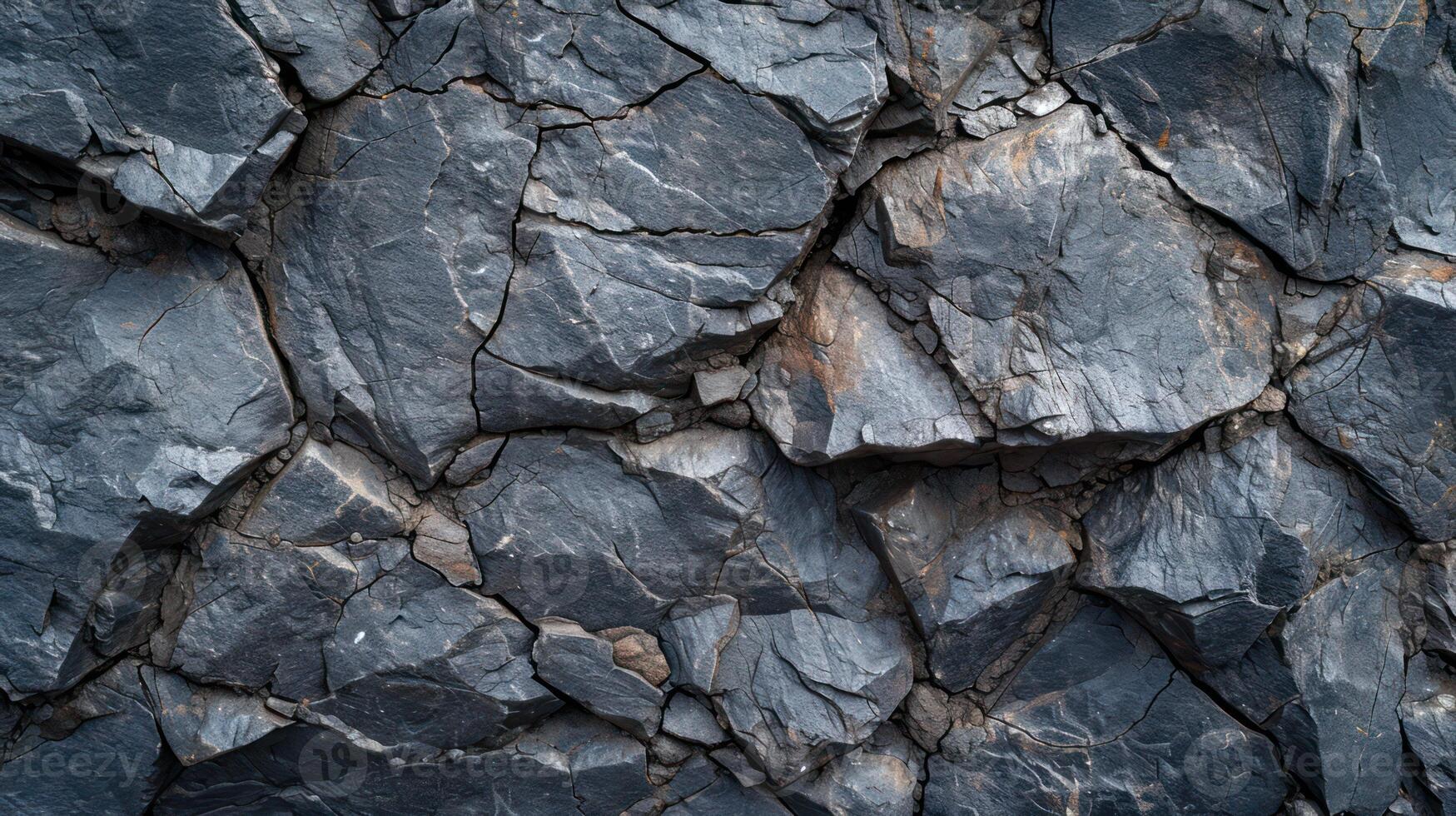 AI generated A textured black stone background crafted from the rough, dark grey surface of a mountain photo