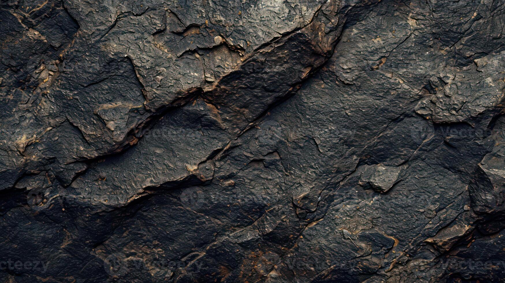 AI generated A textured black stone background crafted from the rough, dark grey surface of a mountain photo