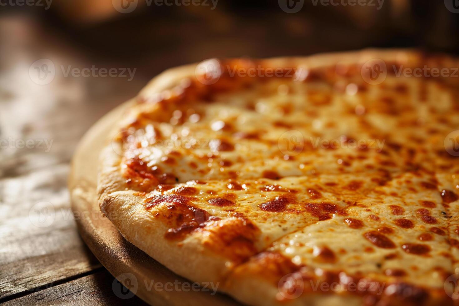 AI generated Delicious Melted Cheese Pizza , Savory Italian Cuisine photo