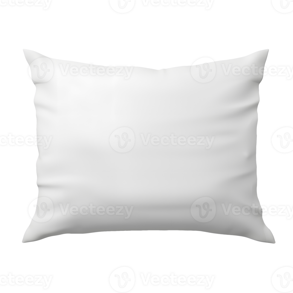 AI generated Top view photo of clean white pillow without background. Template for mockup png