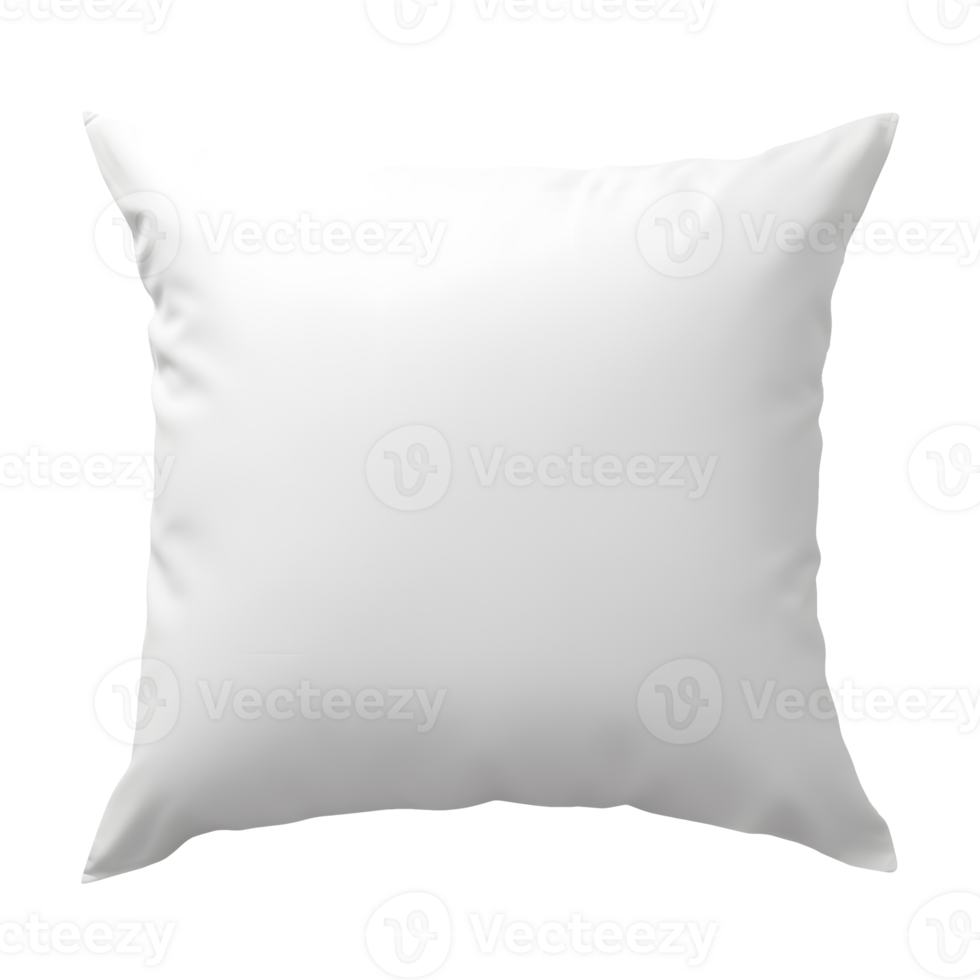 AI generated Top view photo of clean white pillow without background. Template for mockup png