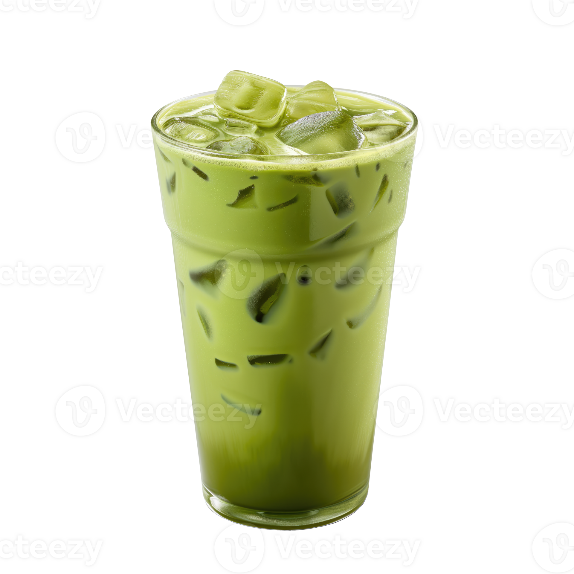 AI generated Iced matcha latte Isolated on transparent background ...