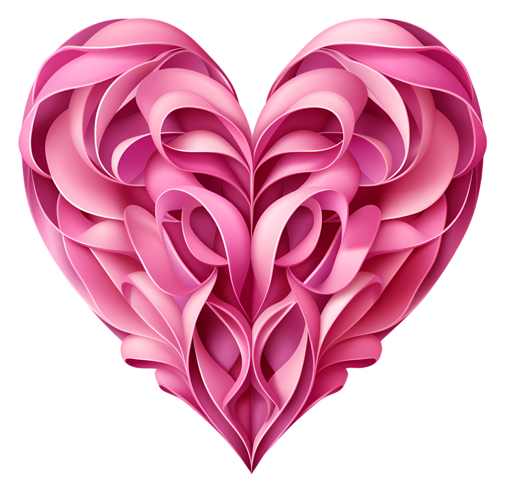 AI generated Heart with transparent background  generative AI png