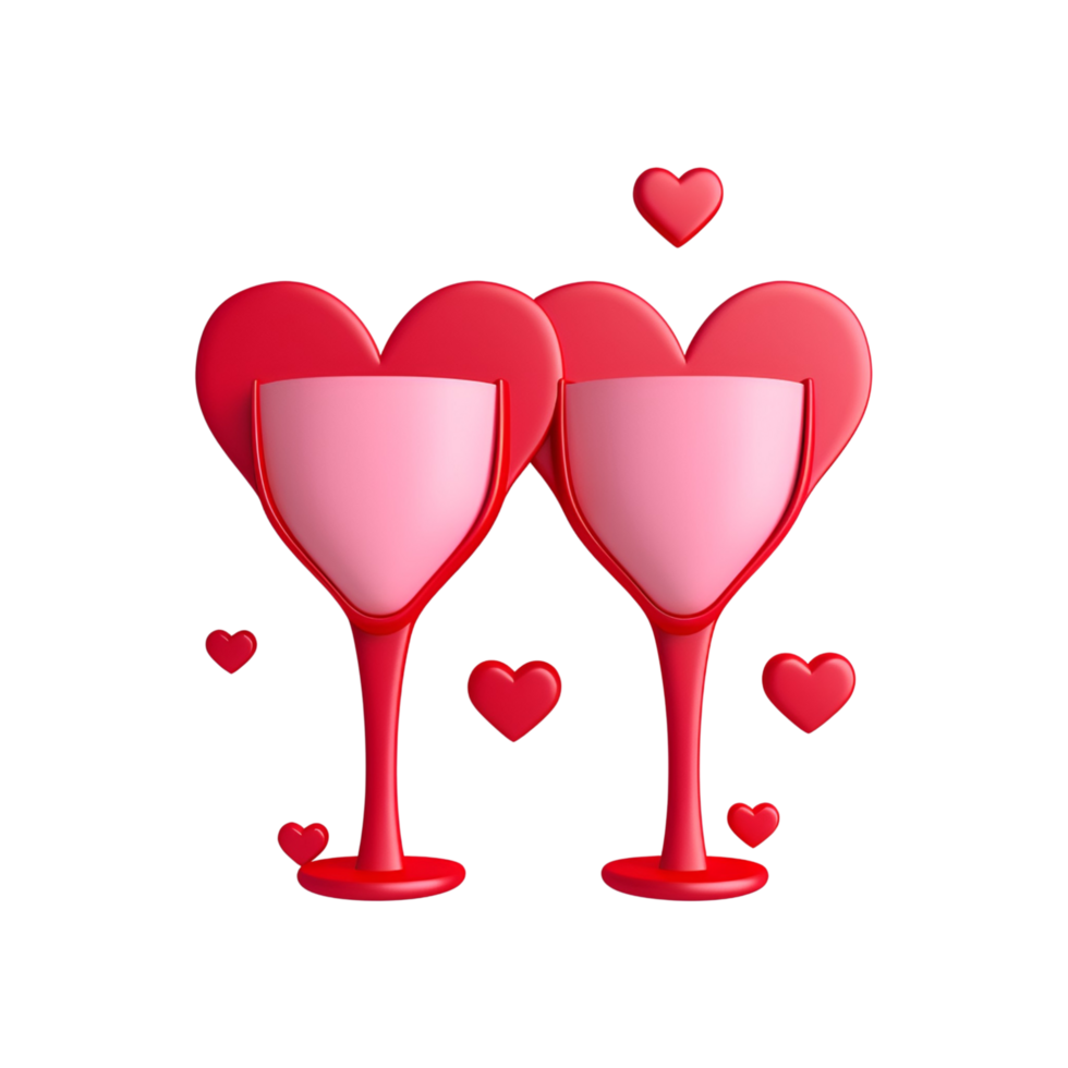 AI generated Champagne Glass    on transparent background Generative AI png