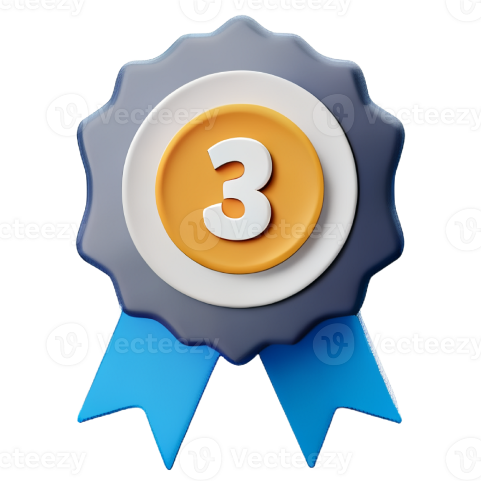 Medal 3d cartoon png