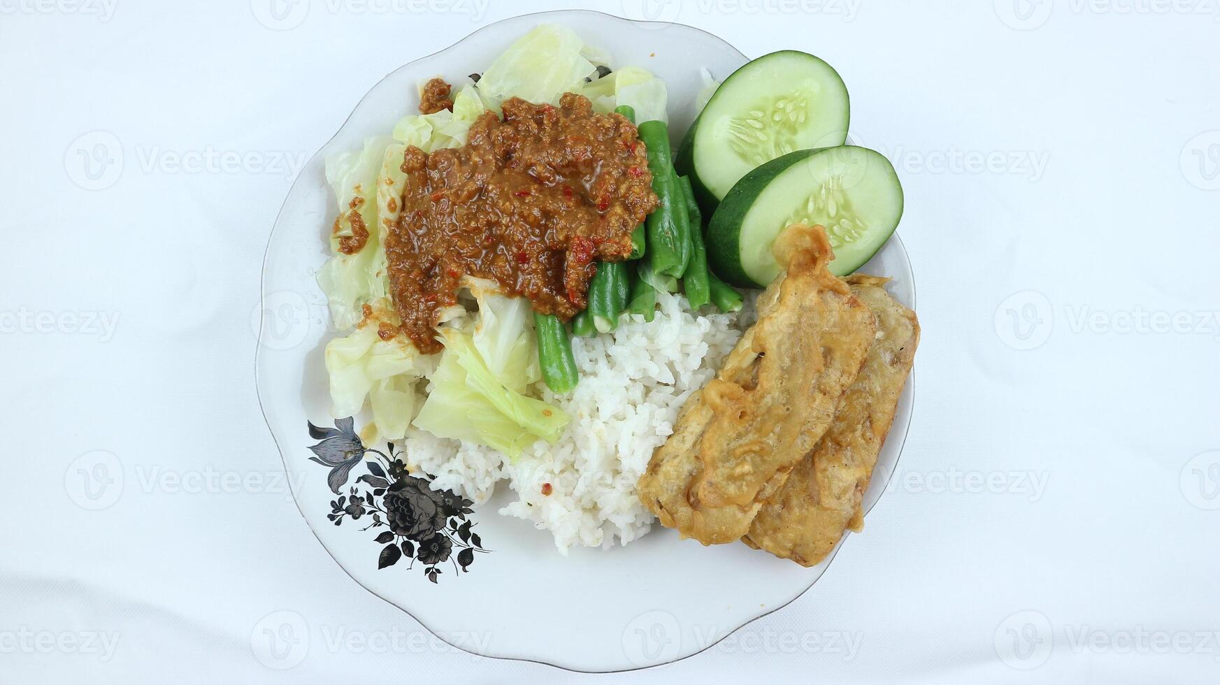 Pecel is a traditional Indonesian food photo