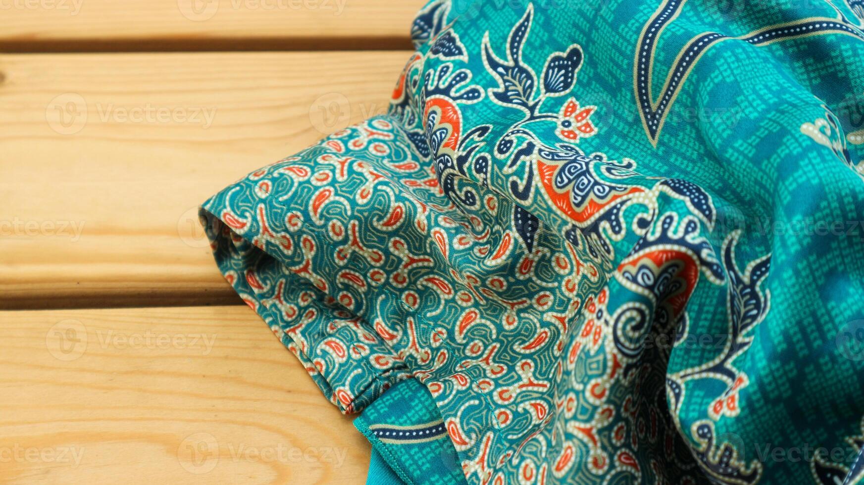 A traditional Indonesian fabric, namely batik cloth which has unique and different patterns and image motifs for each region. Cultural theme photos, typical of Asia. photo