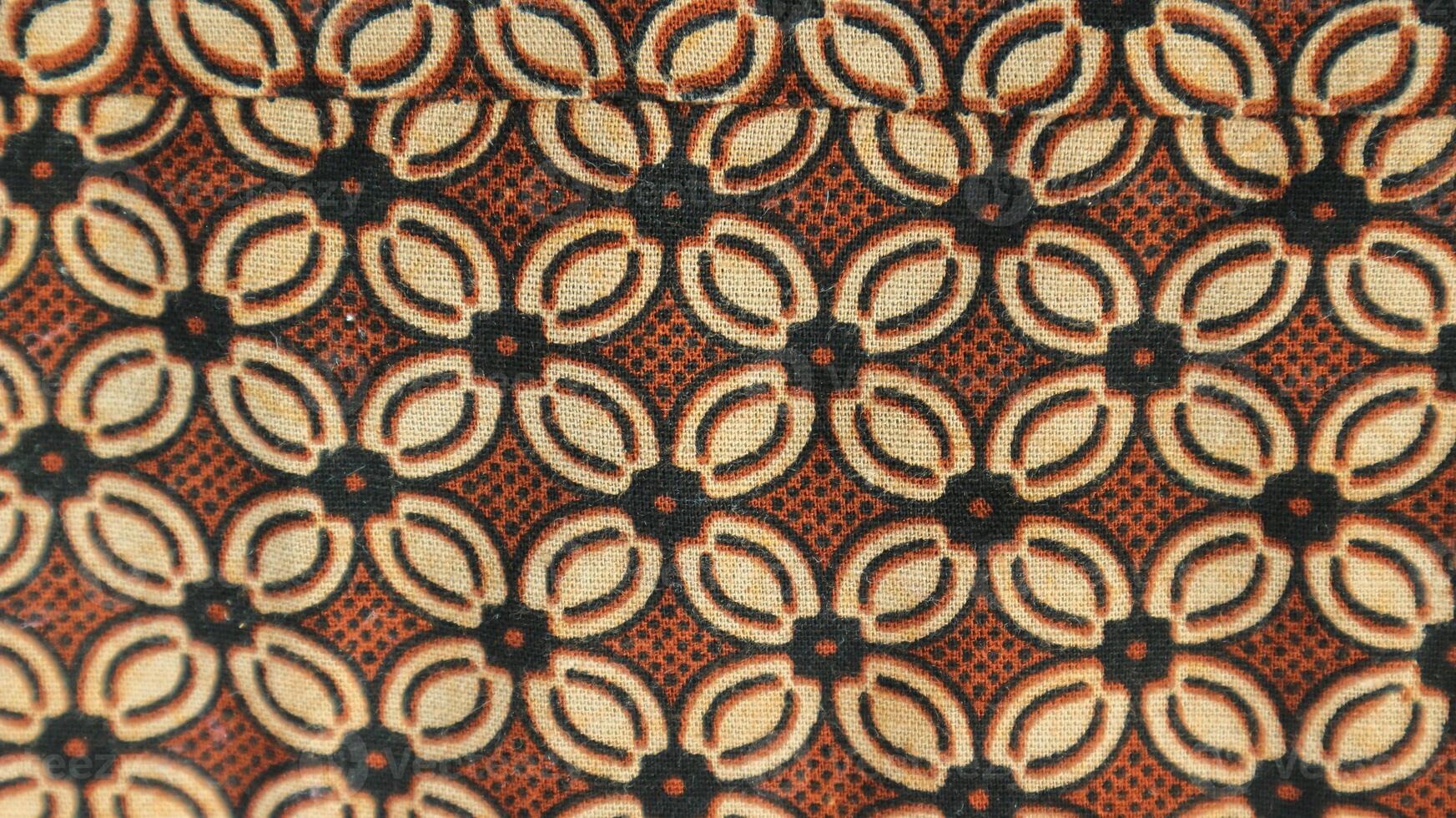 un tradicional indonesio tela, a saber batik paño cuales tiene único y diferente patrones y imagen motivos para cada región. cultural tema fotos, típico de Asia. foto