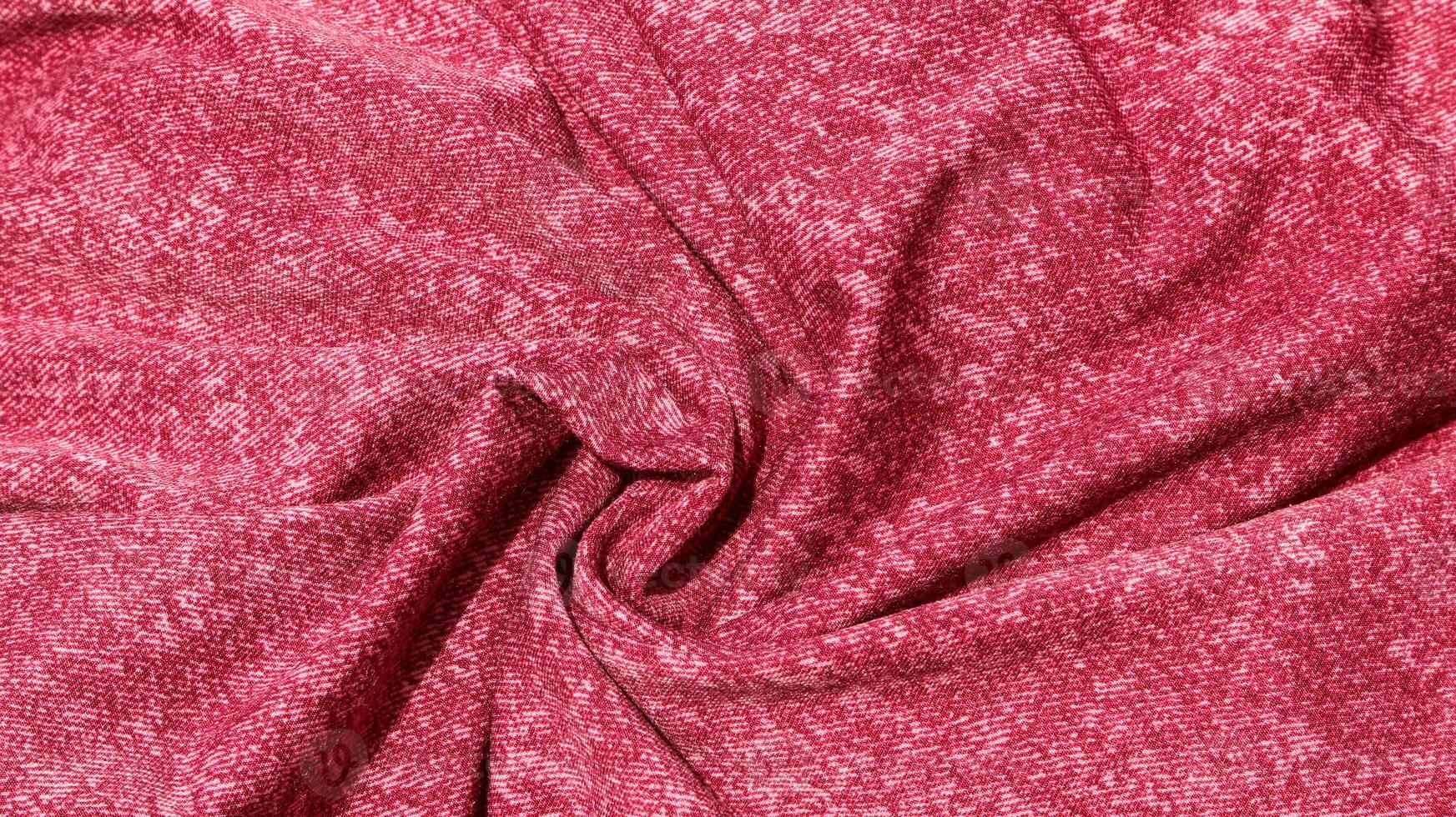 Red fabric texture for the background. photo