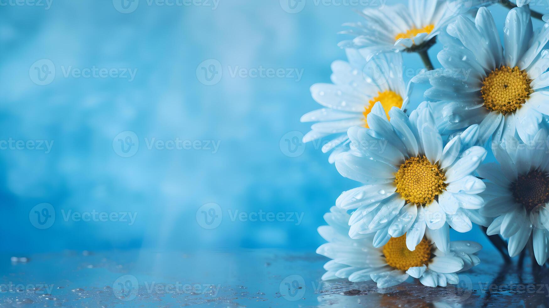 AI generated springtime background with space for promotional banner text photo