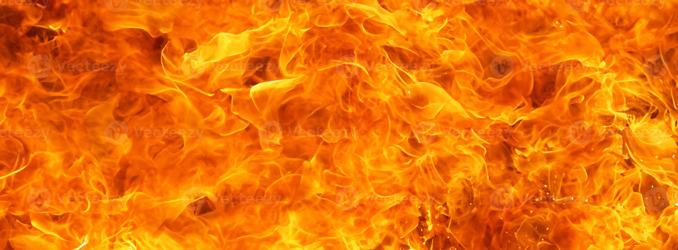 blaze fire flame conflagration texture for banner background photo