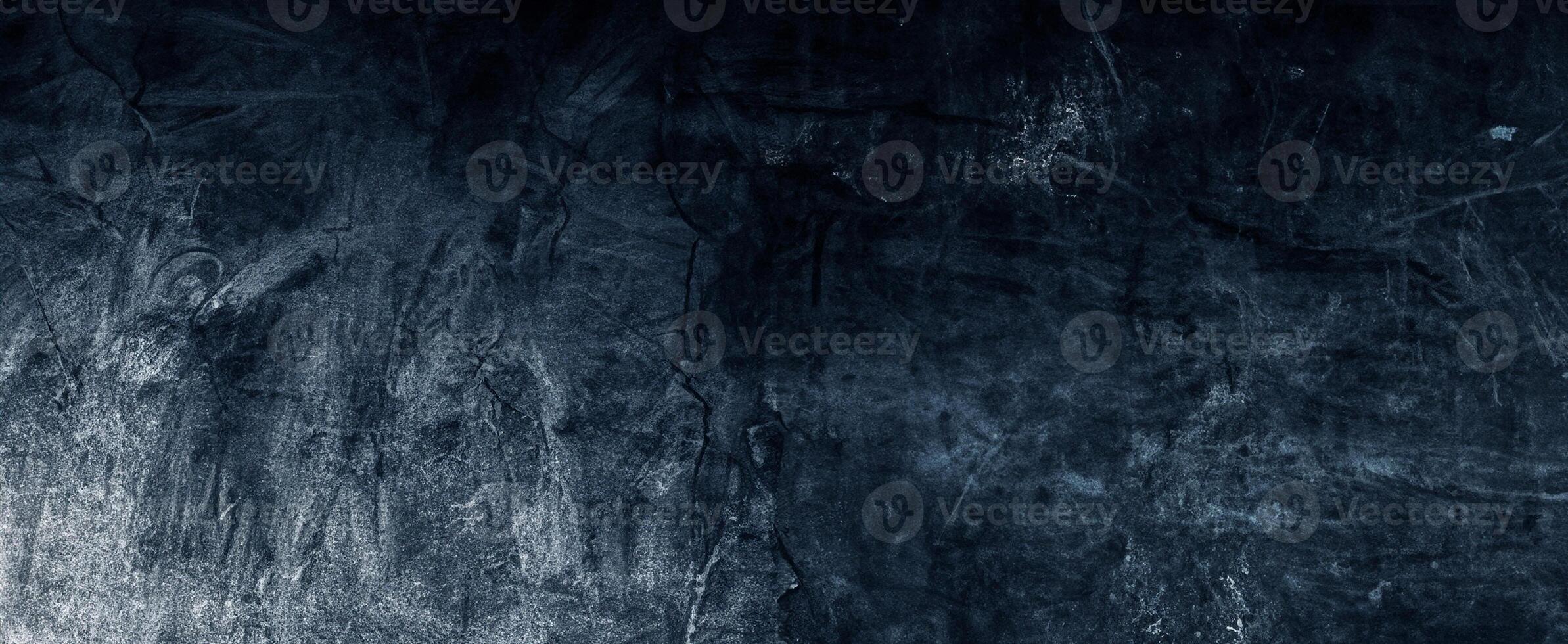 Scary dark blue walls, slightly light dark concrete cement texture for background photo