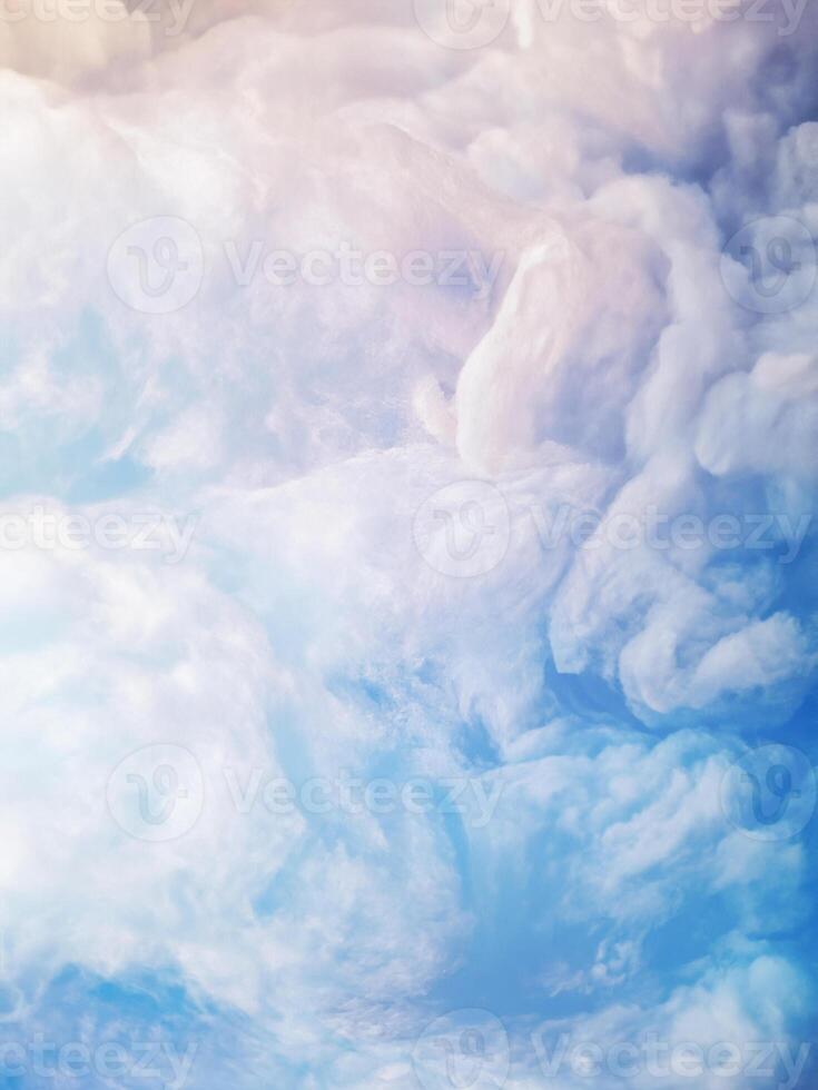 Pastel sweet cotton candy vertical background photo