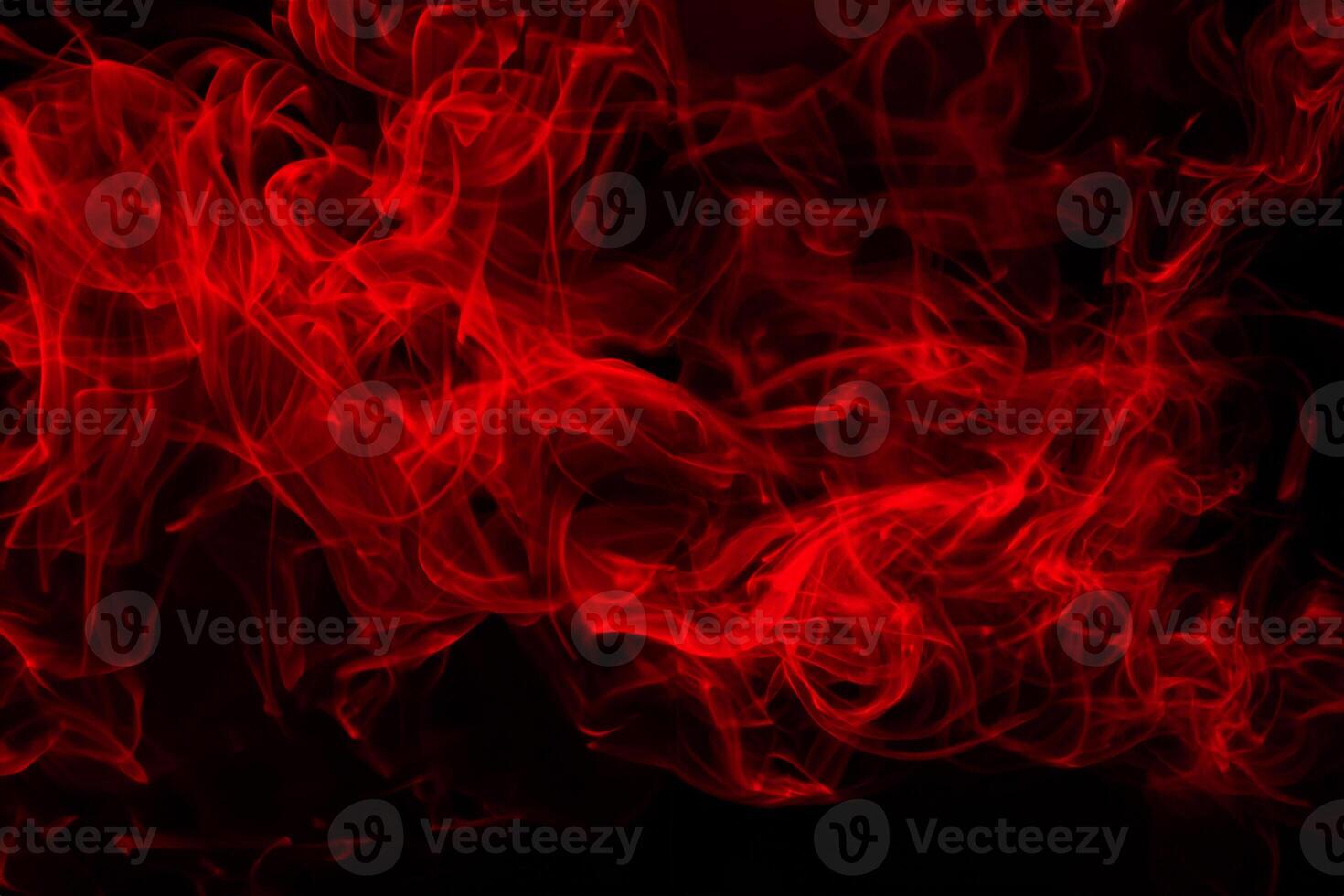 Fluffy Puffs of Smoke and Fog on Black Background, fire design and darkness concept photo