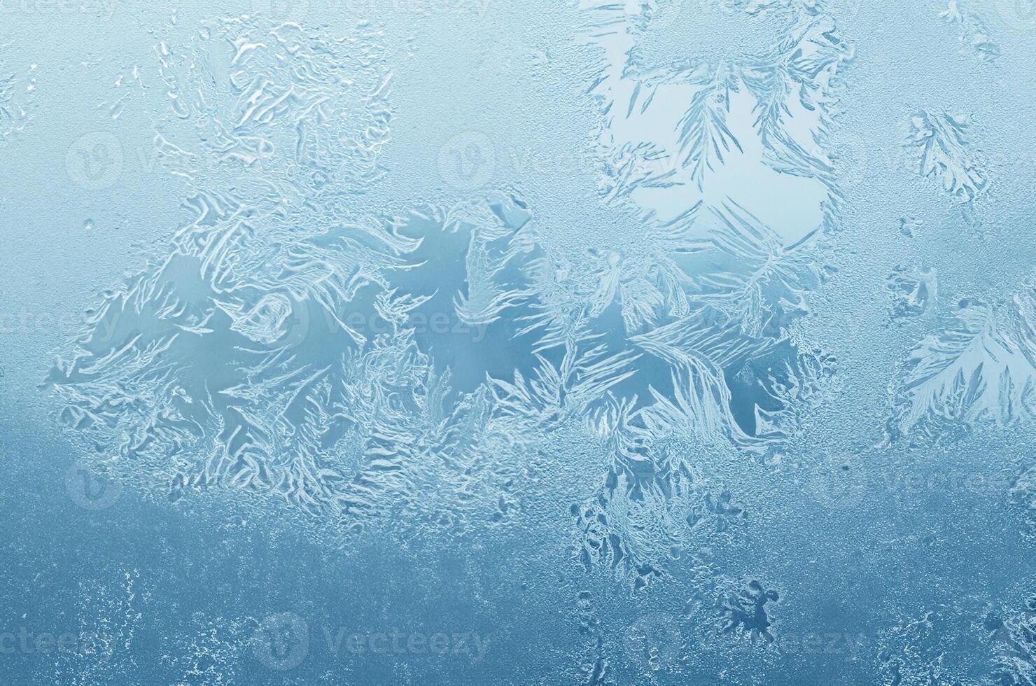 Abstract frosty pattern on glass, background texture photo