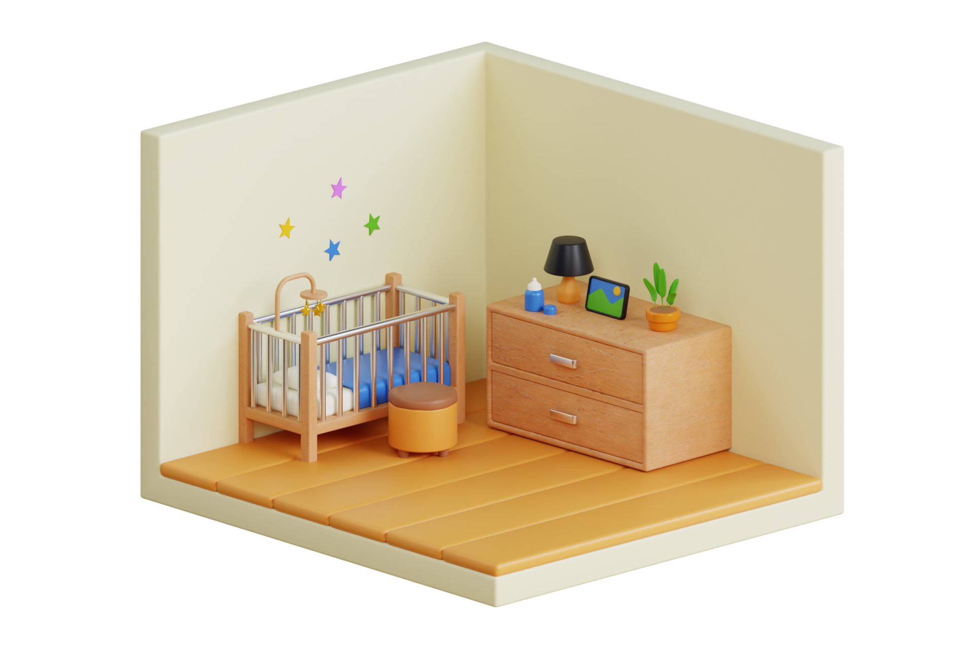 Children Bedroom 3d Illustration Cozy Kids Bedroom Interior 3D children-bedroom-3d-illustration-cozy-kids-bedroom-interior-3d