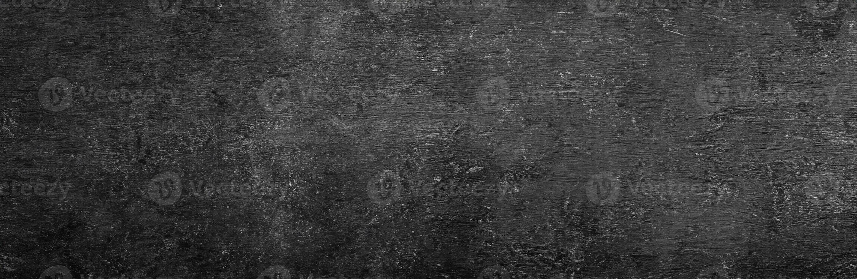 Blank wide screen Real chalkboard background texture in college concept for back to school panoramic wallpaper for black friday white chalk text draw graphic. Empty surreal room wall blackboard pale. photo