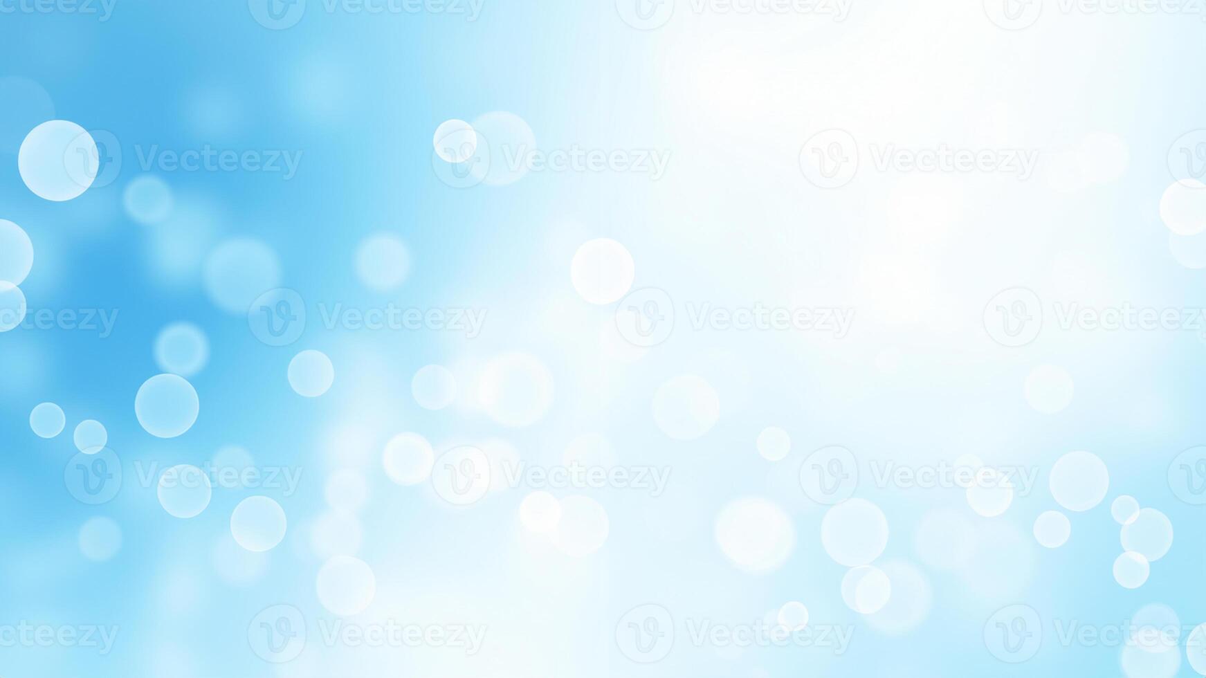 Abstract blurred light bokeh background with blue color photo