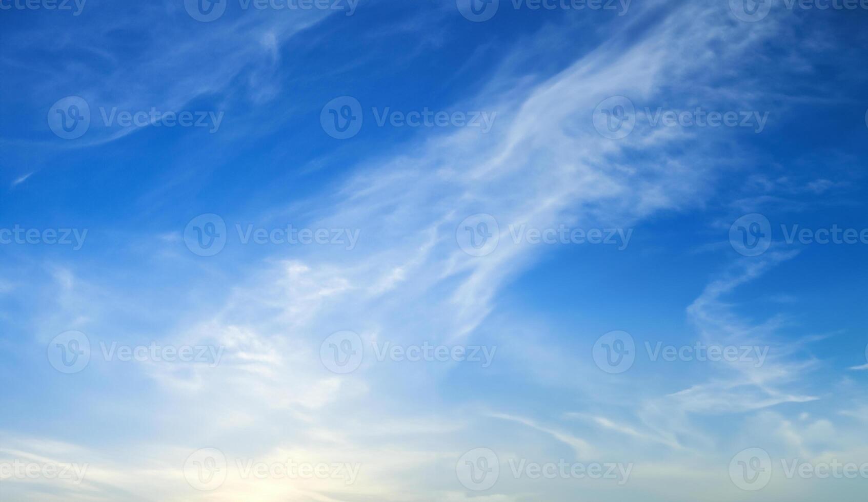 blue sky with white cloud landscape background photo