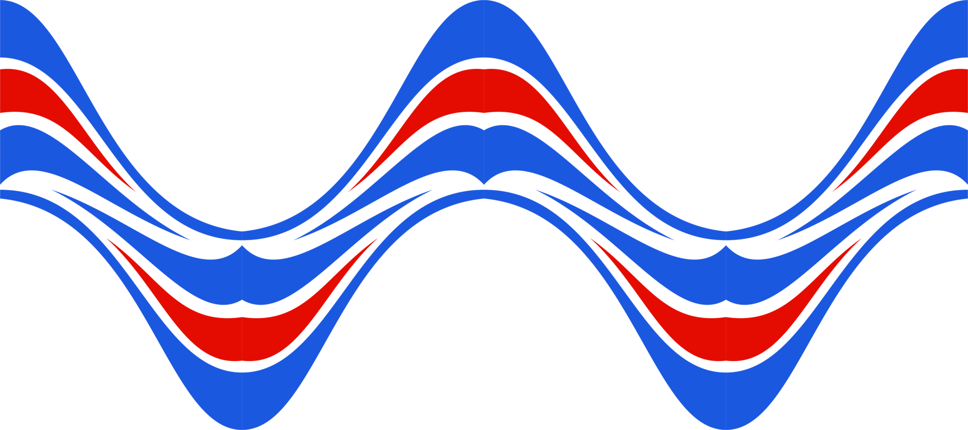 wavy swirl curve pulse red blue design transparent background png