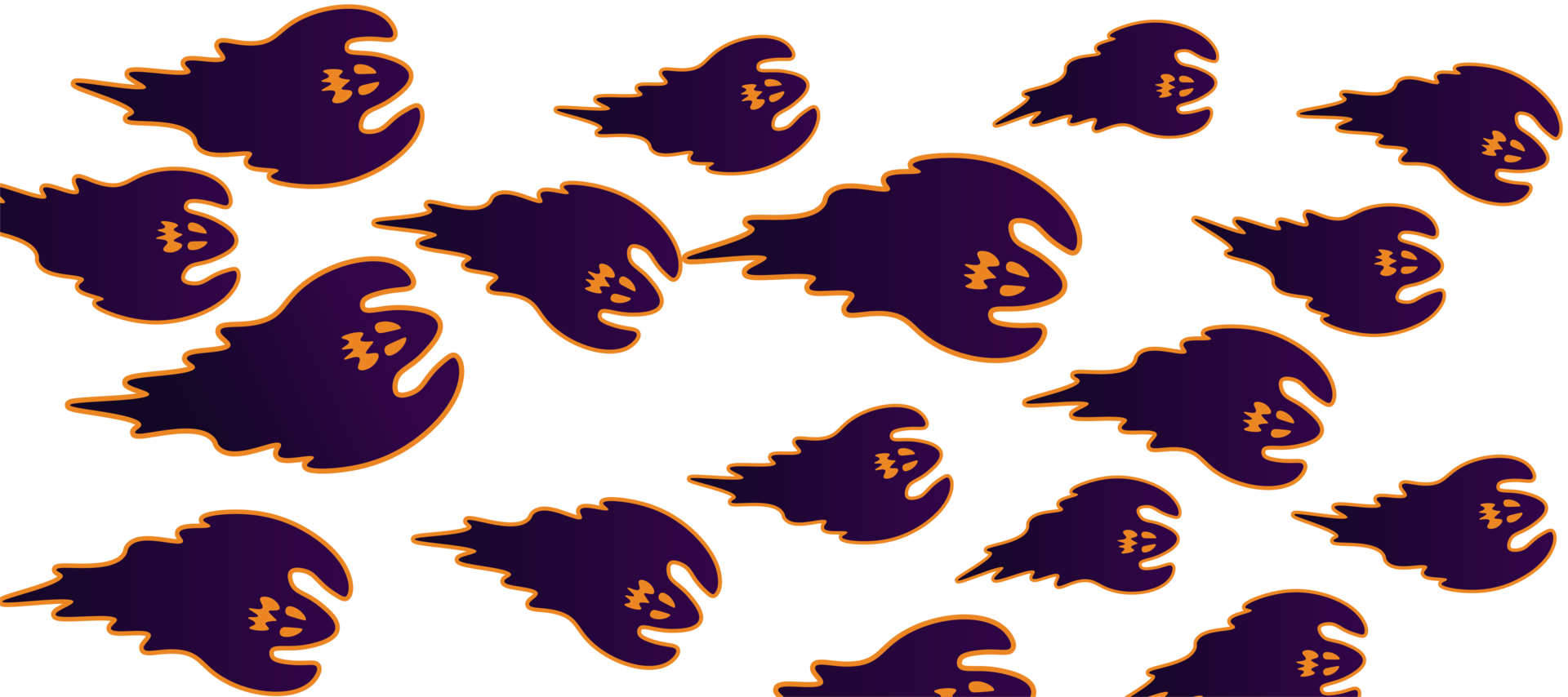 flying ghost abstract pattern design transparent background png