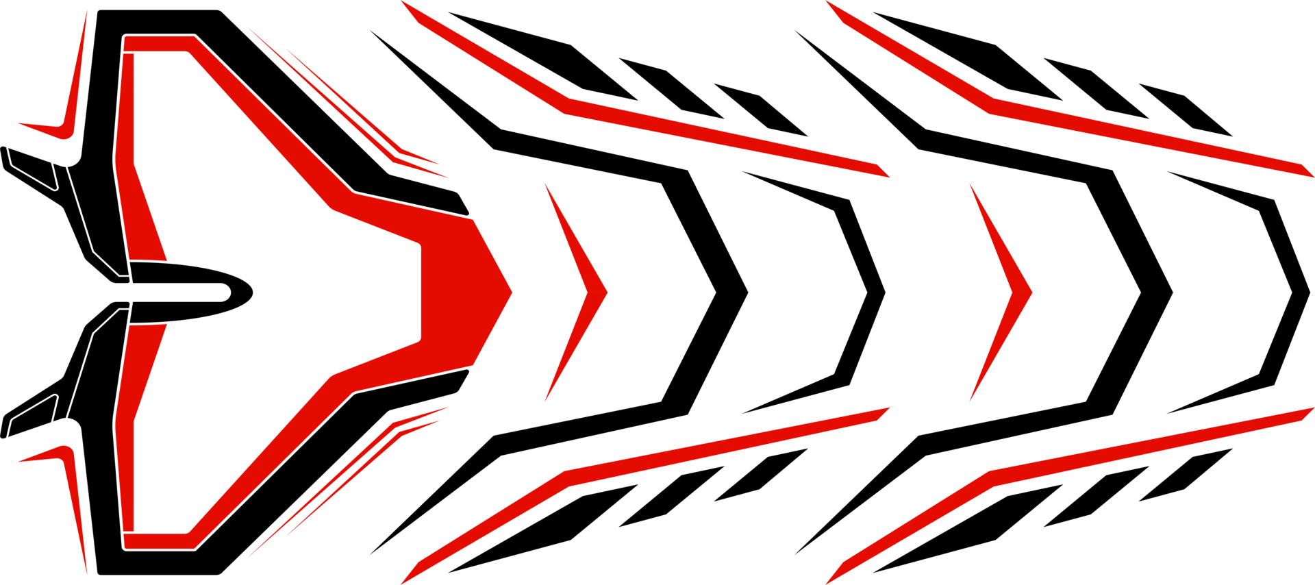 techno red black geometric futuristic design transparent background png