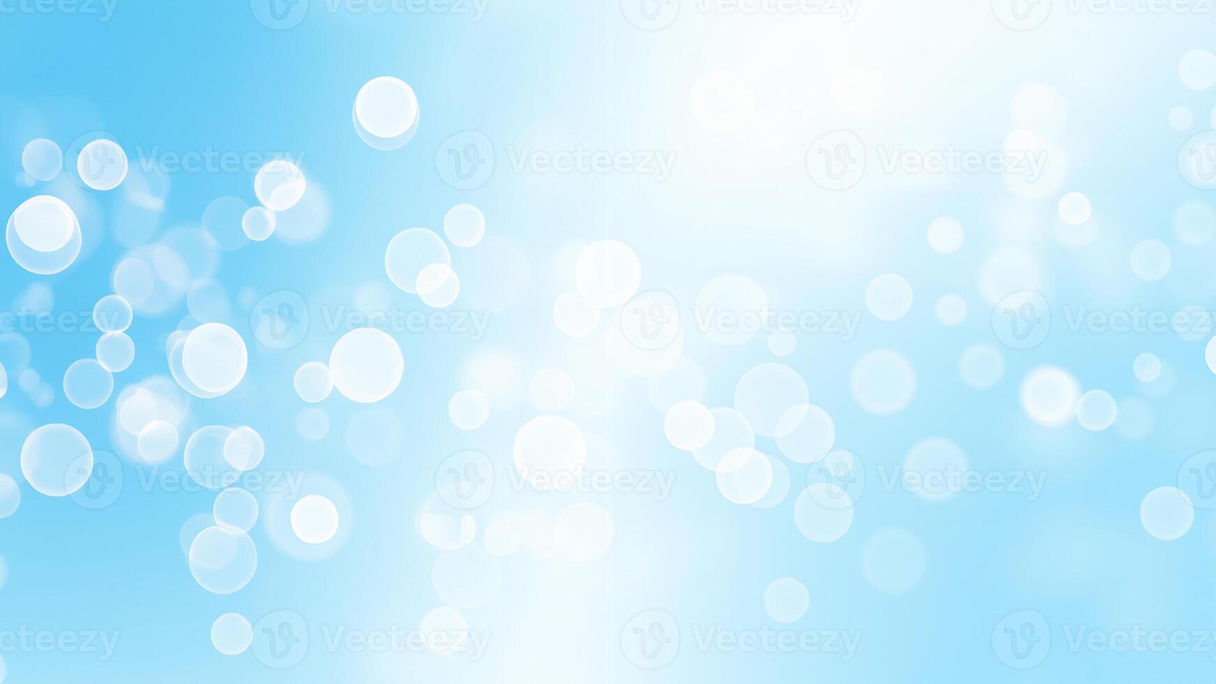 Abstract blurred light bokeh background with blue color photo