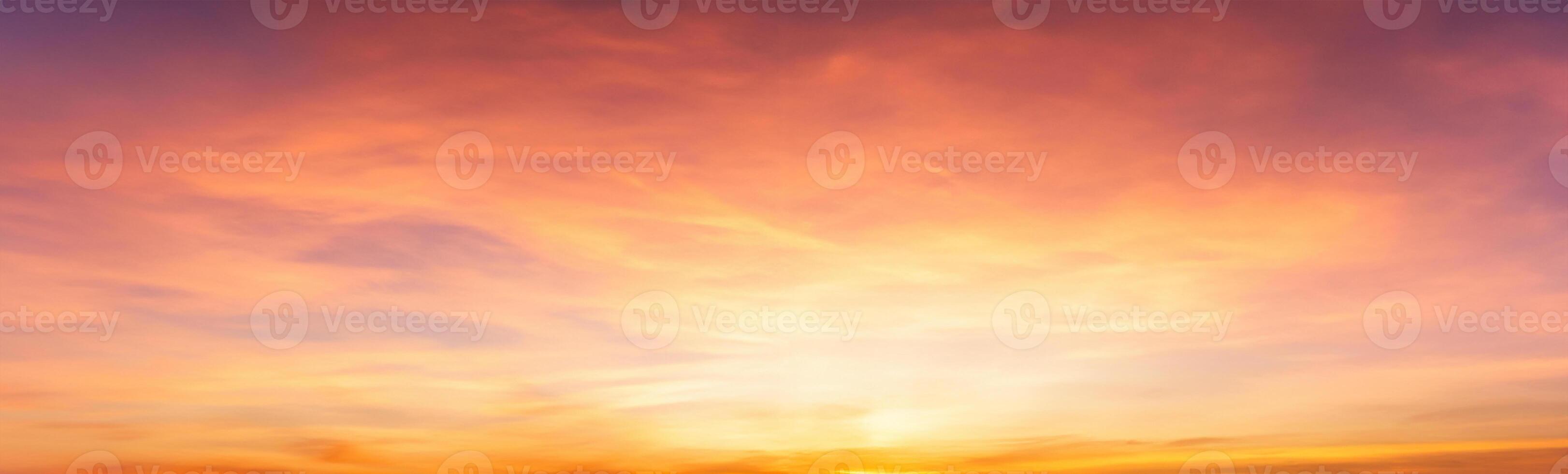 Panorama twilight sky and soft clouds nature background photo