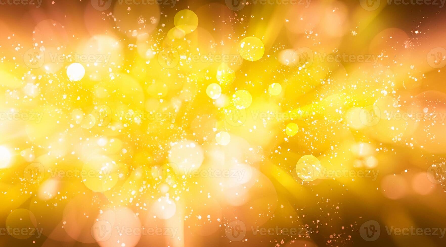 white bokeh blur background and Circle light on yellow background and Light gold sparkle background photo