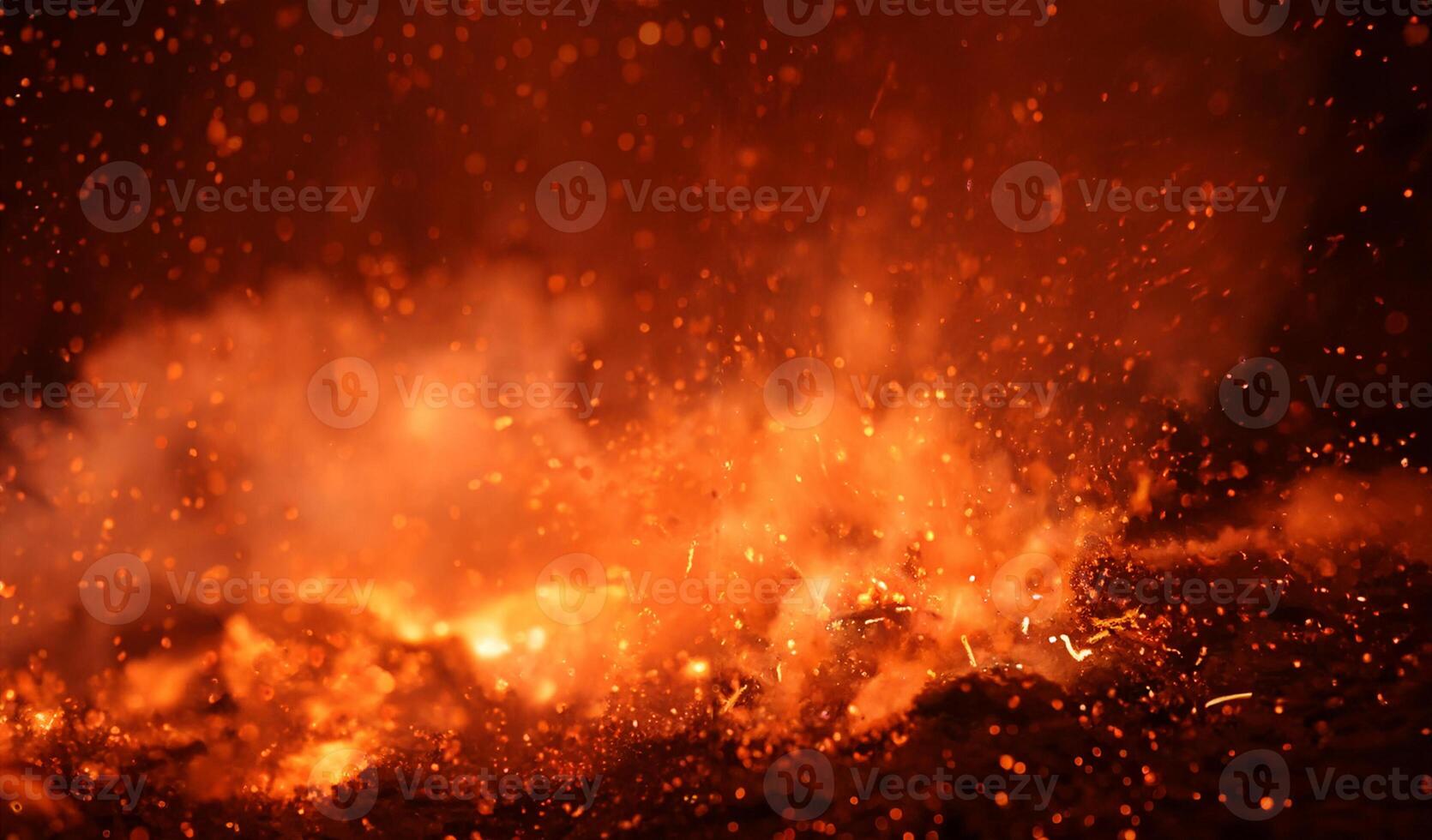 Beautiful Diwali Glowing Firecracker, fire of cracker explosion on black background photo