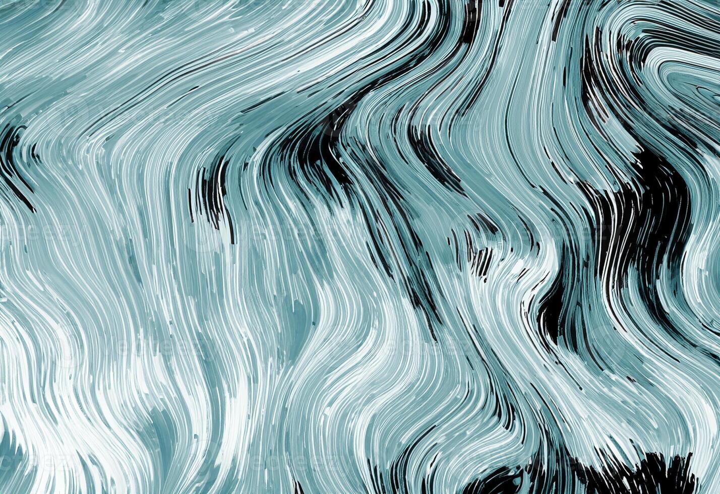 abstract blue and black waves on a white background photo