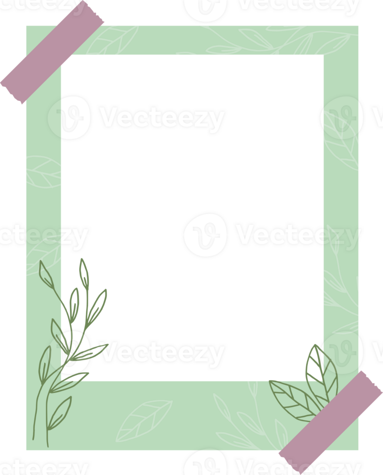 Aesthetic floral photo frame png