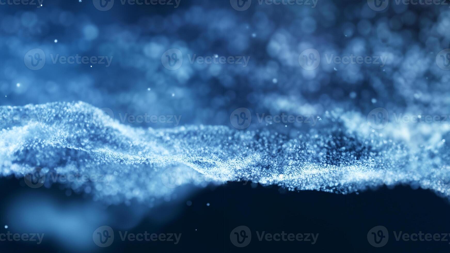 Dark green blue and glow particle circle abstract background with light ray effect. photo