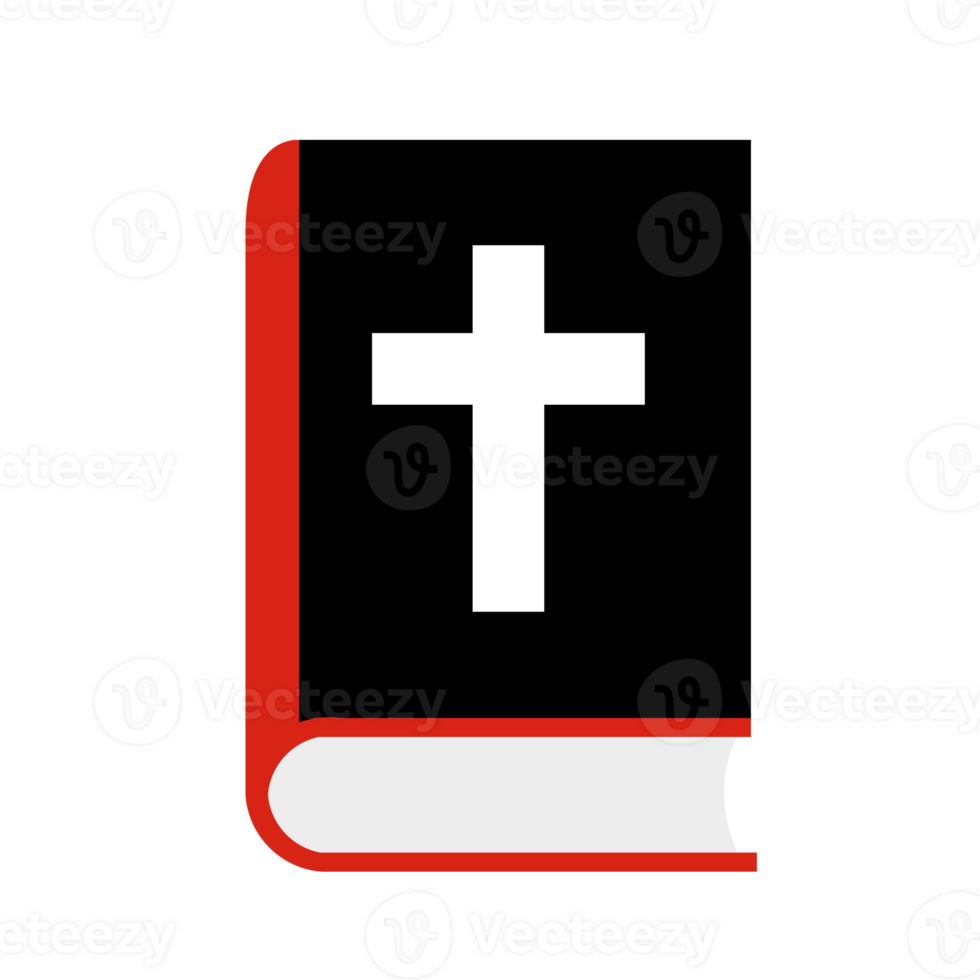 Red and black Bible icon. Christian and Jewish religious text. png