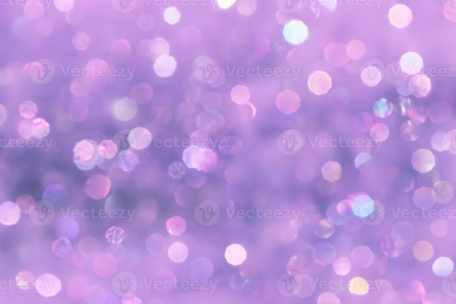 violet blurred background with bokeh lights photo