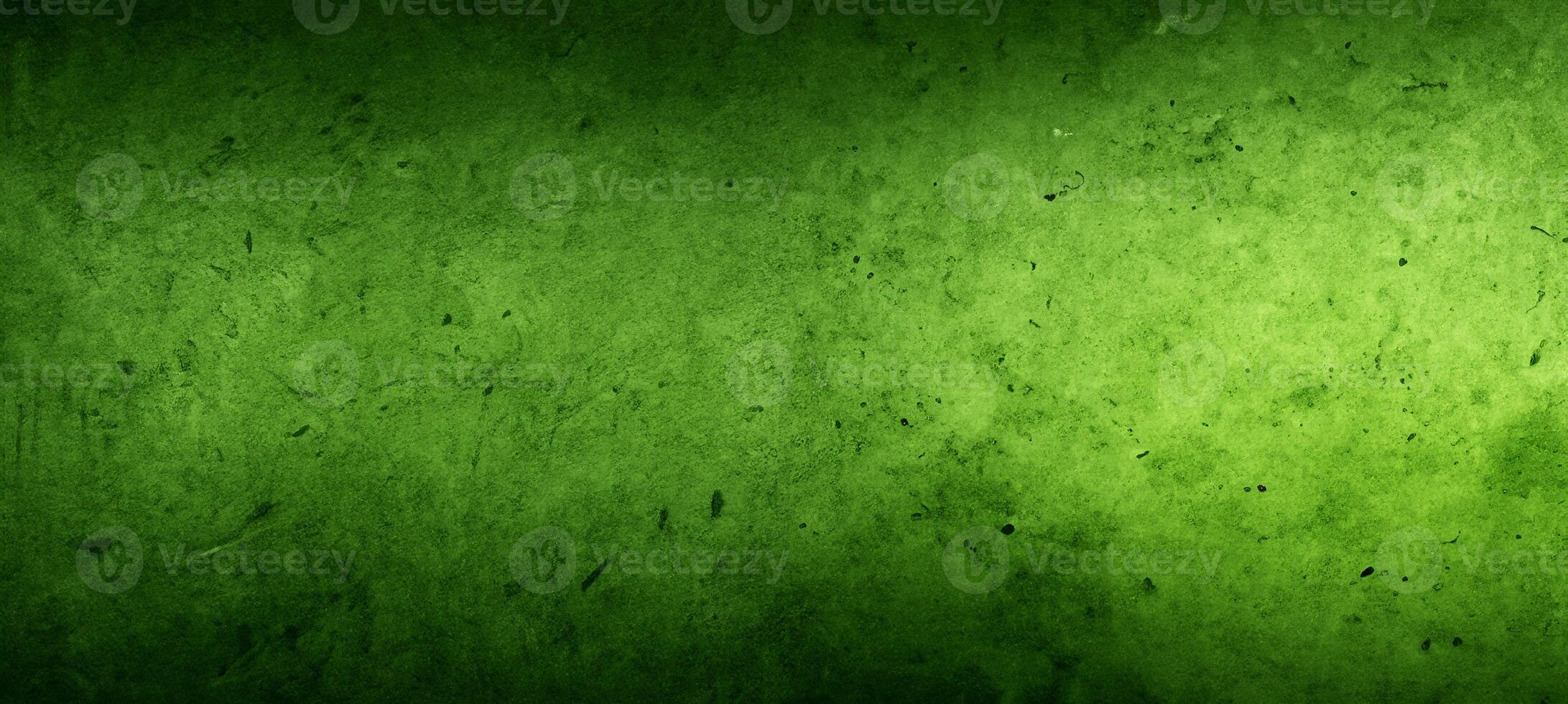 Green grunge concrete stone wall texture background photo