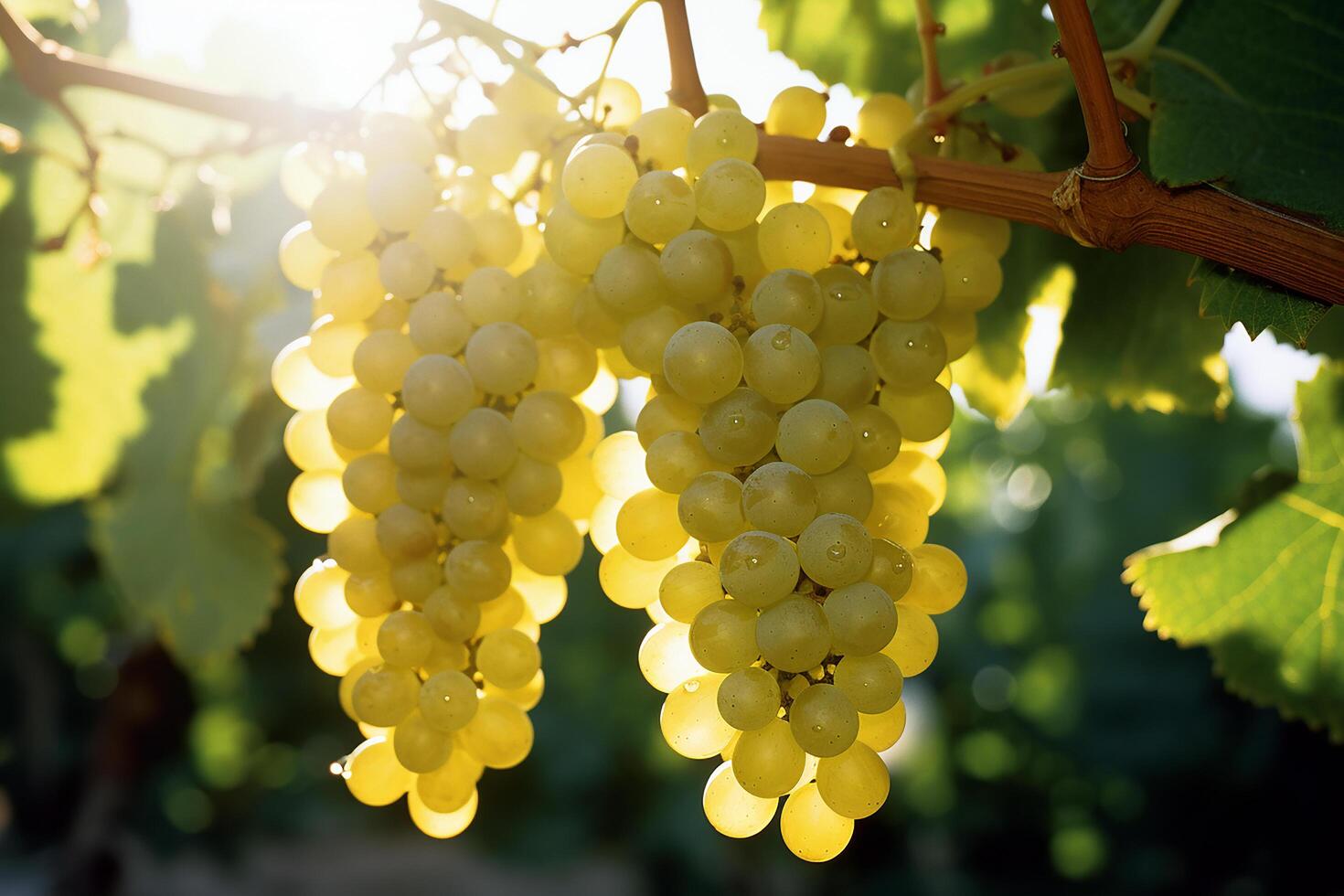 AI generated Grapes fruit background photo