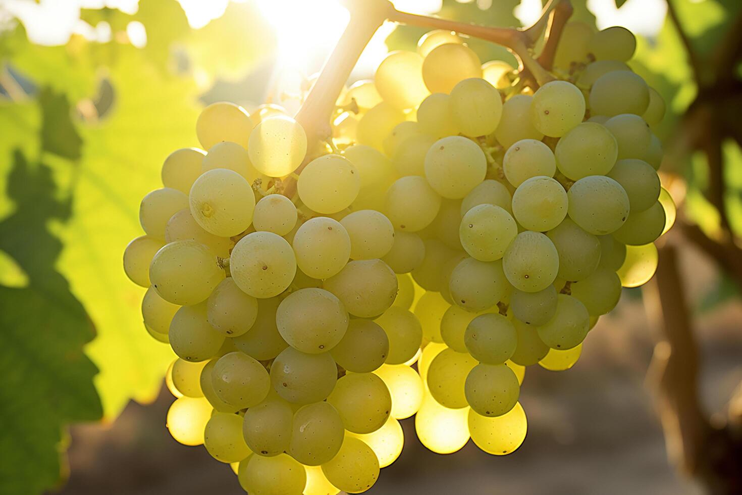 AI generated Grapes fruit background photo