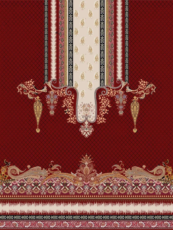 Textile Digital Design Fabric Print vector Wallpaper Stock