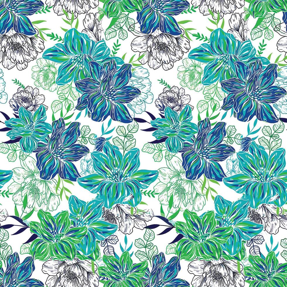 Textile Digital Design Fabric Print Wallpaper Stock vector