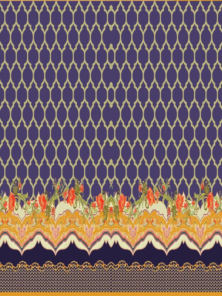Textile Digital Design Fabric Print Wallpaper Stock vector
