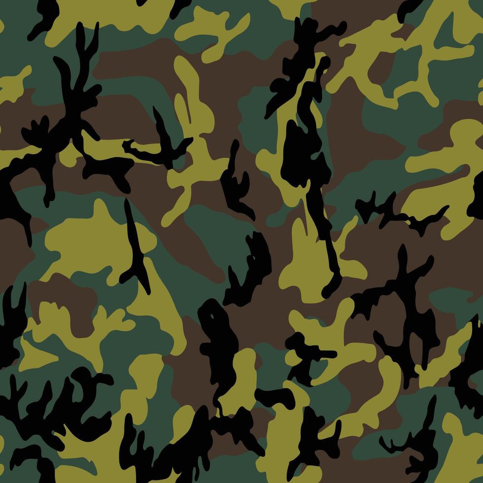 texture military camouflage repeats seamless army green hunting vector