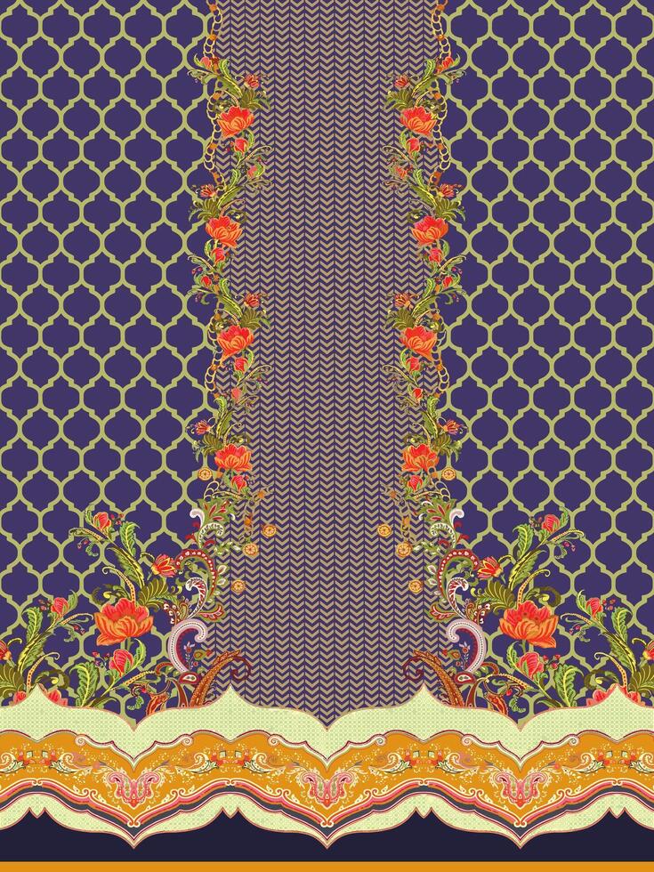 Textile Digital Design Fabric Print Wallpaper Stock vector