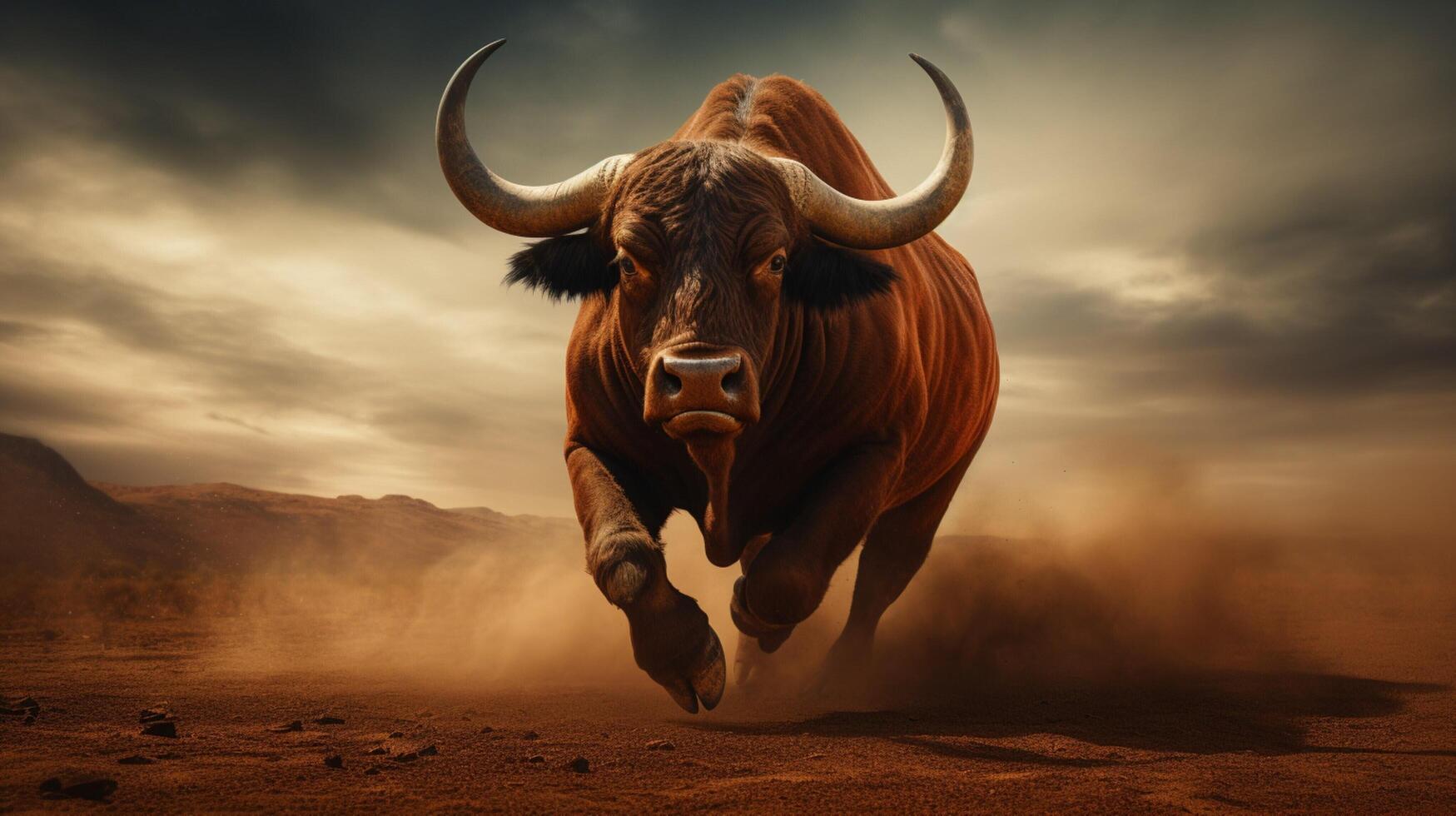 AI generated bull high quality image photo