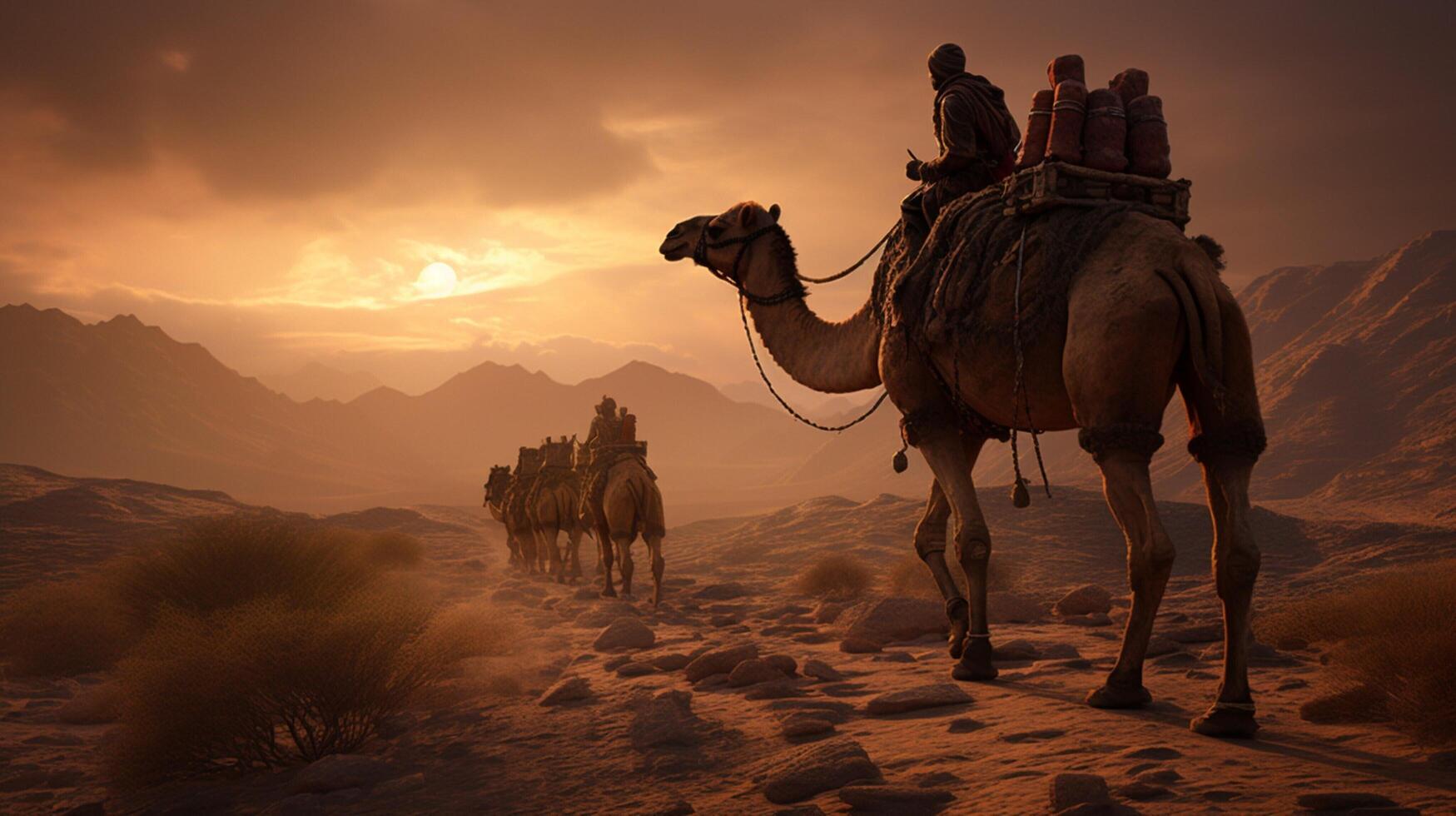 AI generated camel high quality image photo