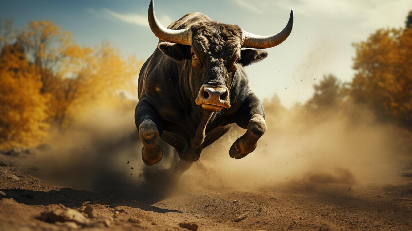 AI generated bull high quality image photo