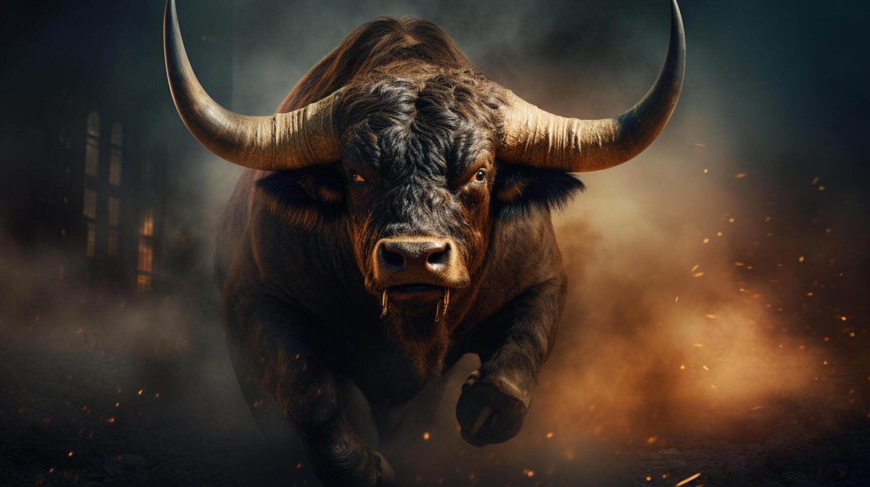 AI generated bull high quality image photo